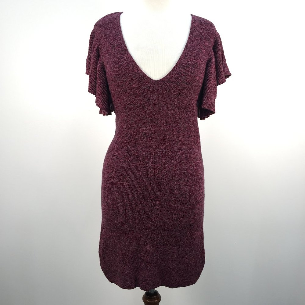 Express Begonia Pink Braided Knit Midi Dress